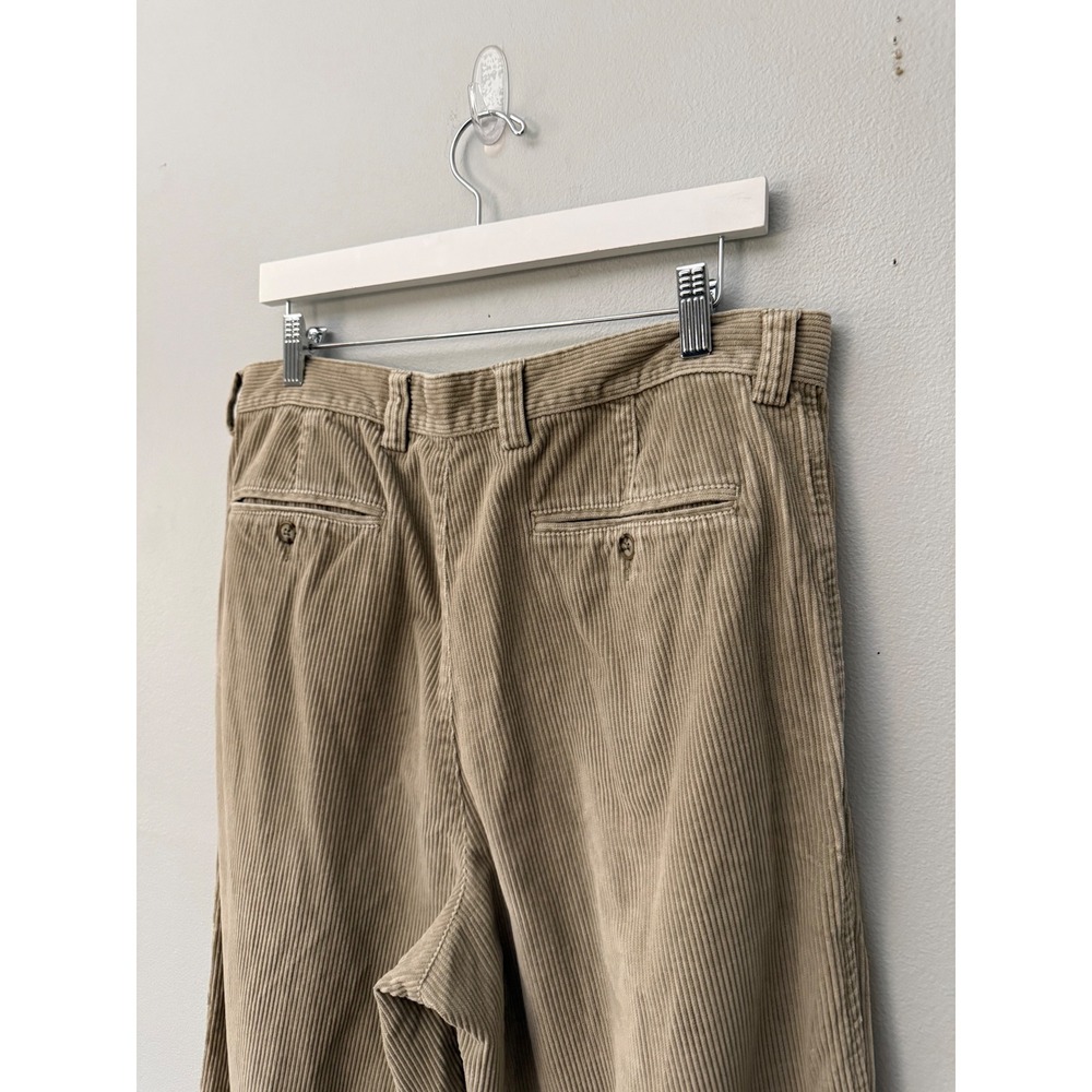Vintage 90s Men's Gap Easy Fit Wide Wale Corduroy Pants Trousers Pleated 34x34 - Picture 5 of 7